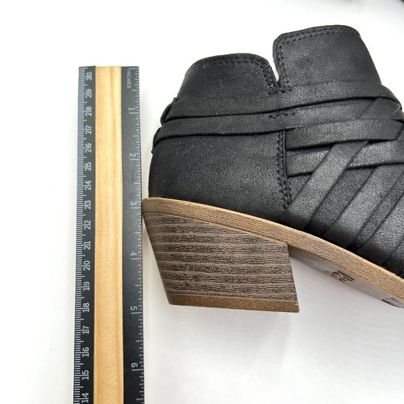 Lifestride Womens Size 6 Black Faux Vegan‎ Leather Ankle Boots Booties Shoes - Picture 11 of 13